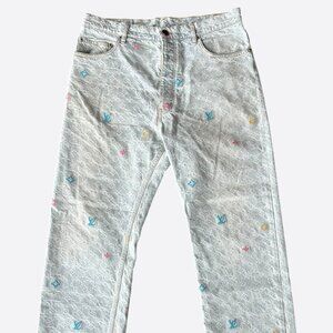 Louis Vuitton Tyler The Creator Blue & White Monogram Jeans